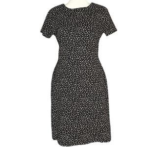 Old Navy Black and White Abstract Polka Dot Everyday A-Line Cotton Dress Size S
